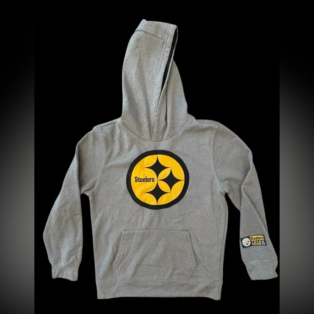 Steelers Kids Hoodie - Gray and Yellow